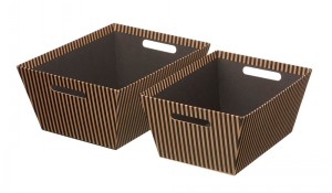 GIFT BOX STRIPED BLACK AND GOLD